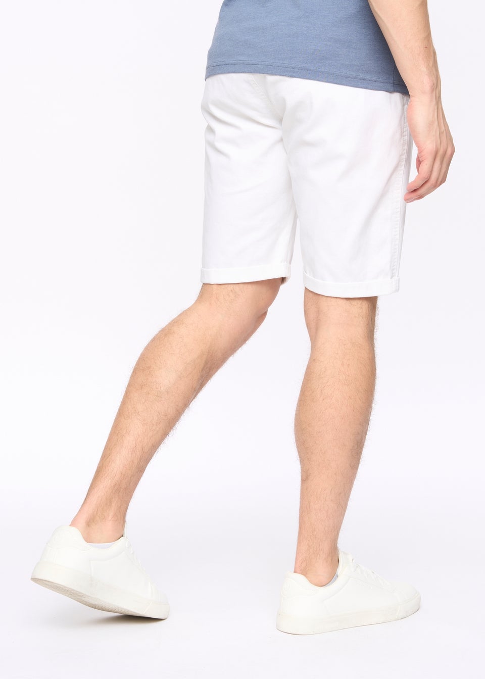 Crosshatch White Sinwood Chino Shorts