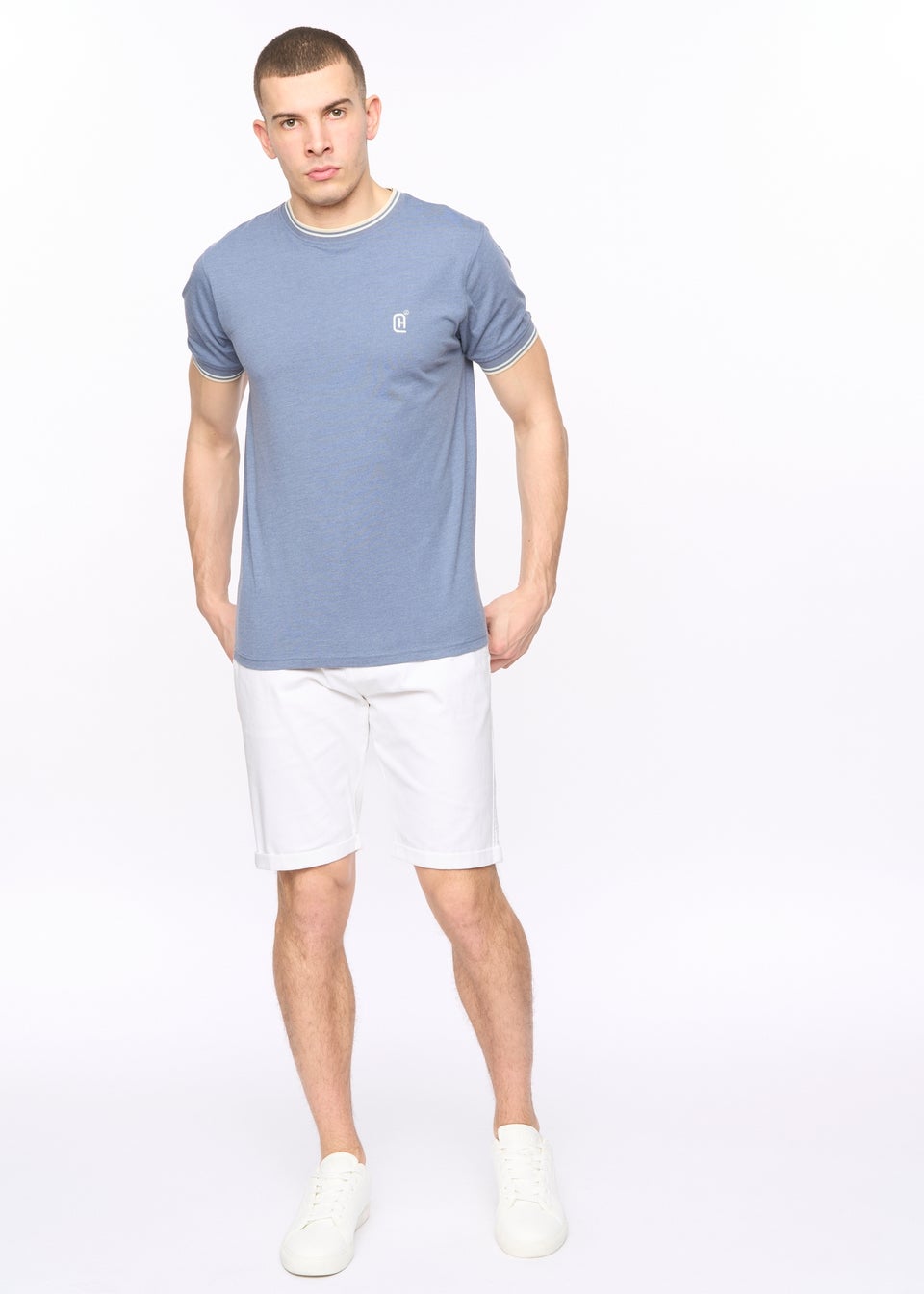 Crosshatch White Sinwood Chino Shorts