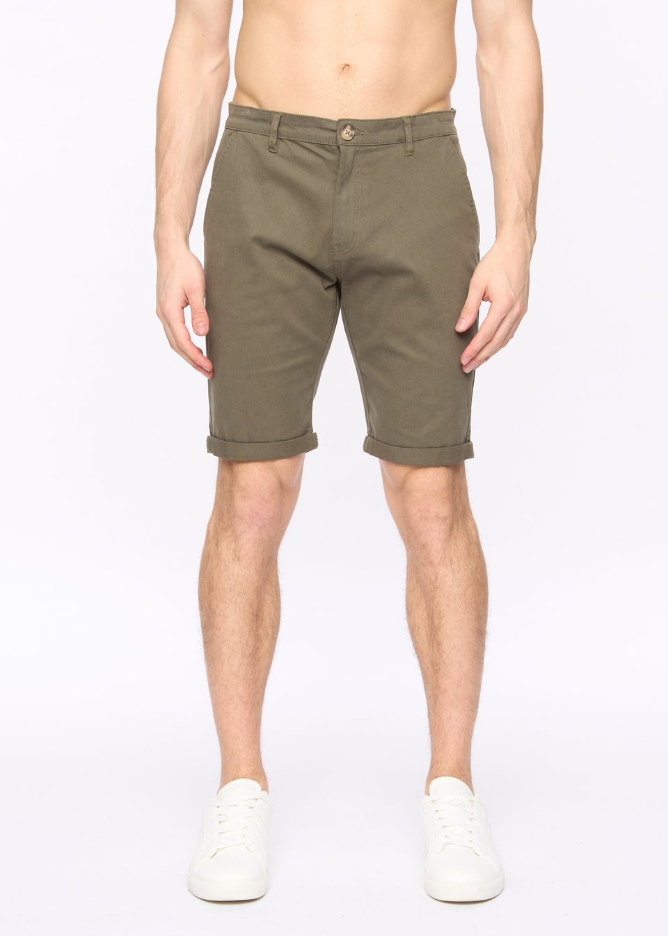Crosshatch Khaki Sinwood Chino Shorts