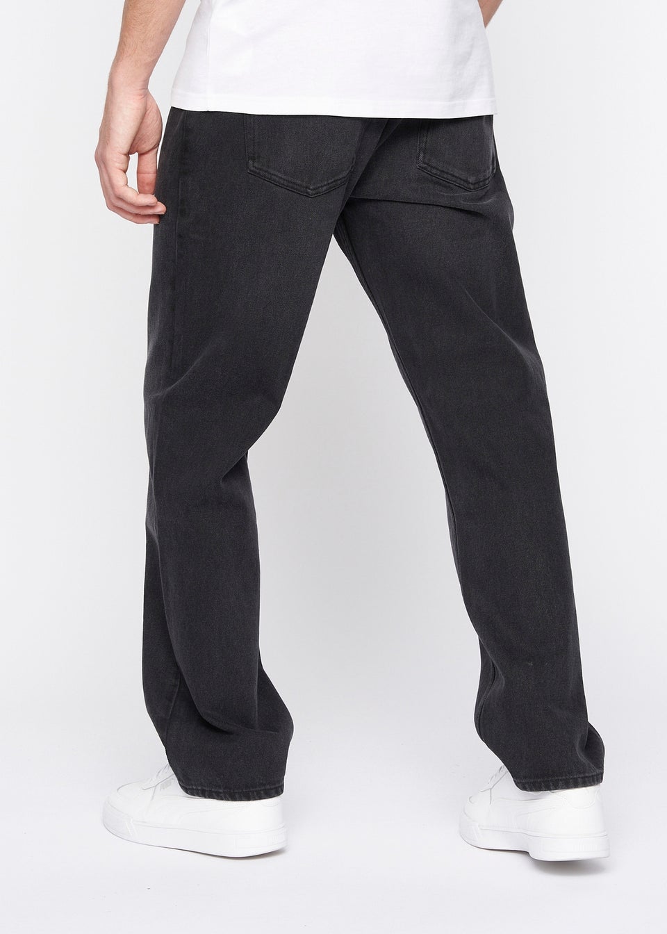 Crosshatch Black Wash Tillman Baggy Jeans