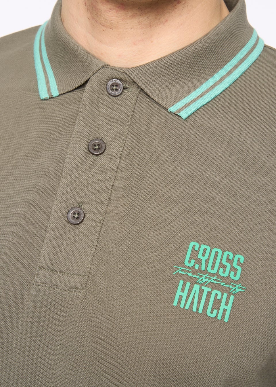 Crosshatch Dark Sage Changra Polo