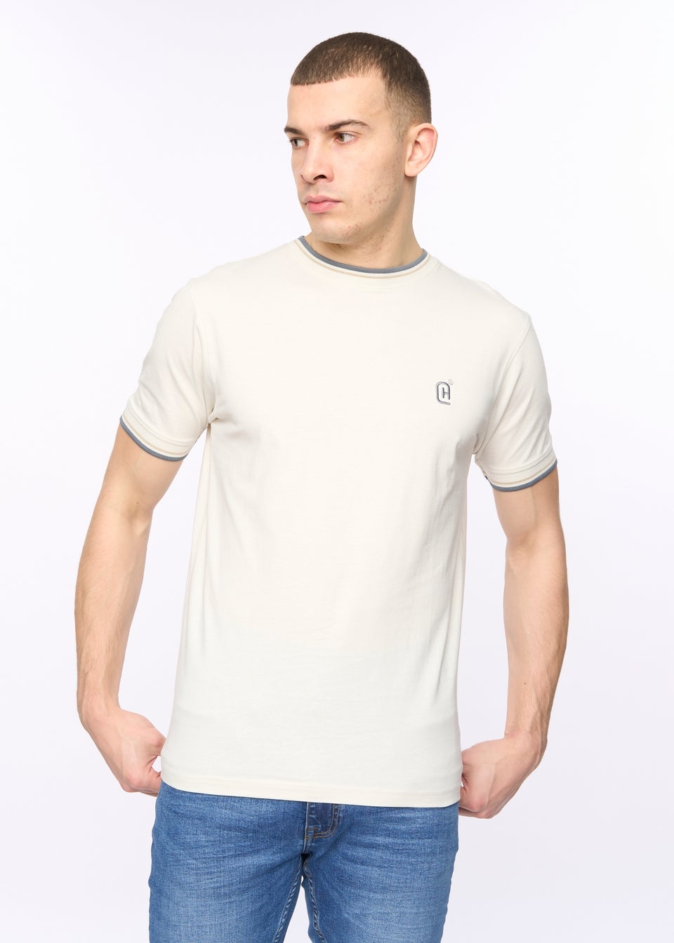 Crosshatch  Off White  Deuxtip  T-Shirt