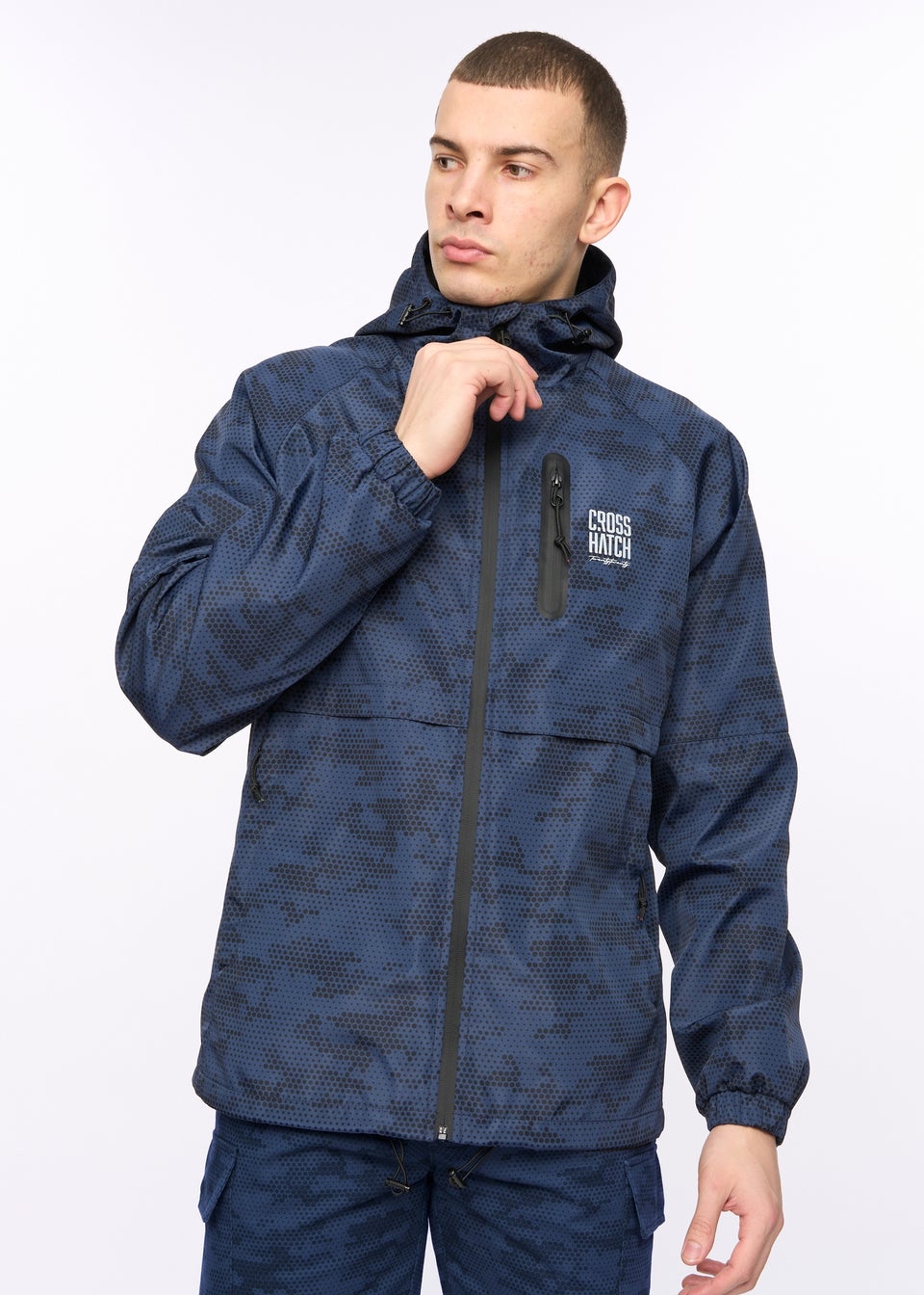Crosshatch Navy Janscore Jacket