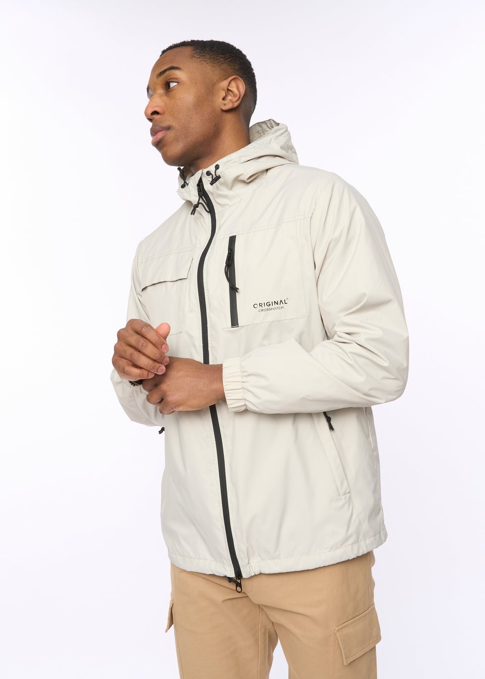Crosshatch Light Stone Utilate Jacket