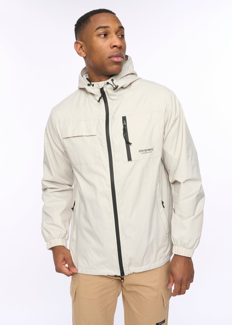 Crosshatch Light Stone Utilate Jacket