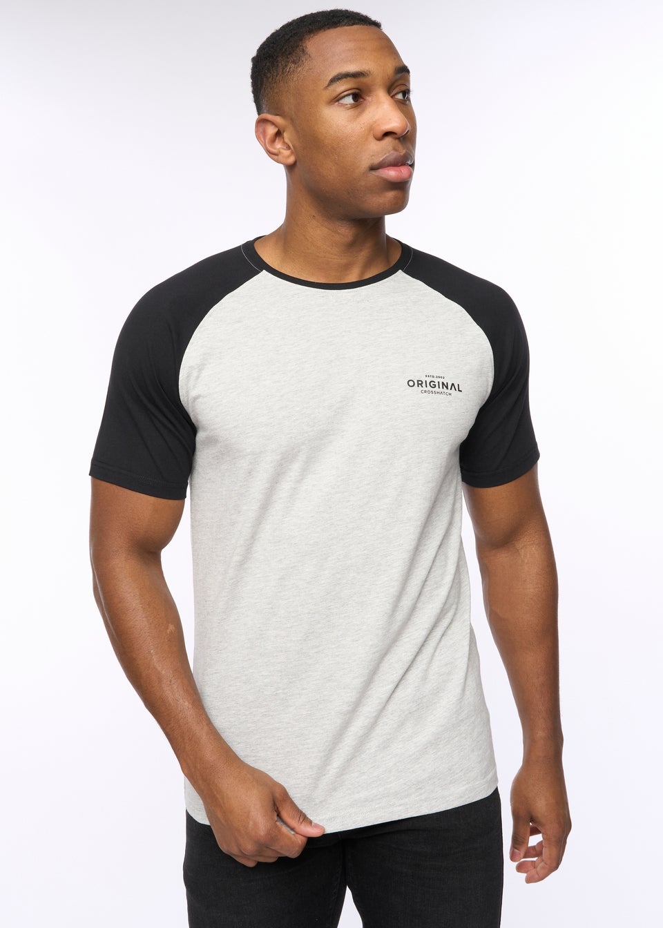 Crosshatch Grey Marl/Black Meza T-Shirt