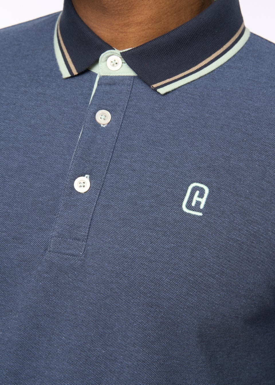 Crosshatch Navy Shellworth Polo