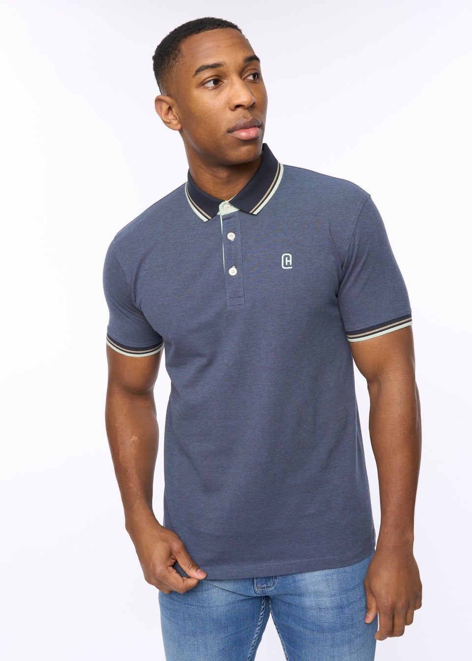Crosshatch Navy Shellworth Polo