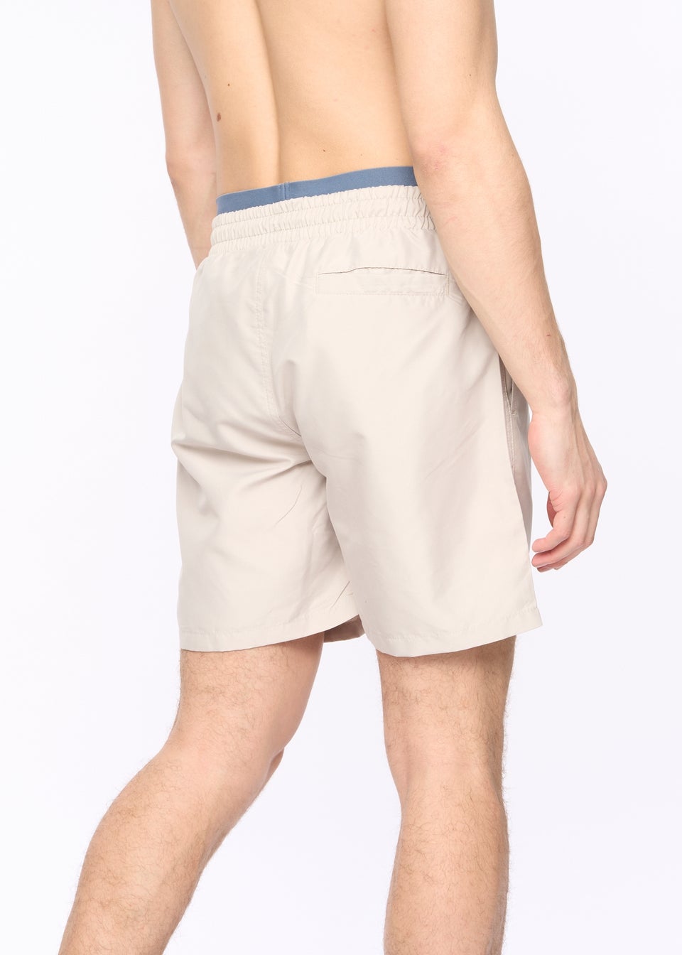 Crosshatch Light Stone Rembrandts Swim Shorts