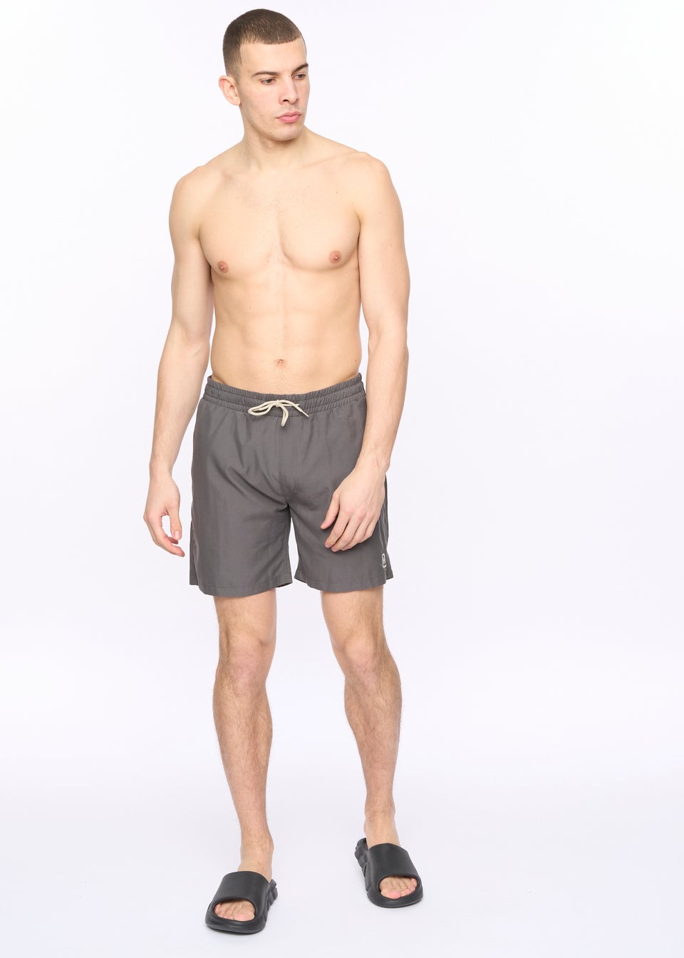Crosshatch Charcoal Wabasso Swim Shorts