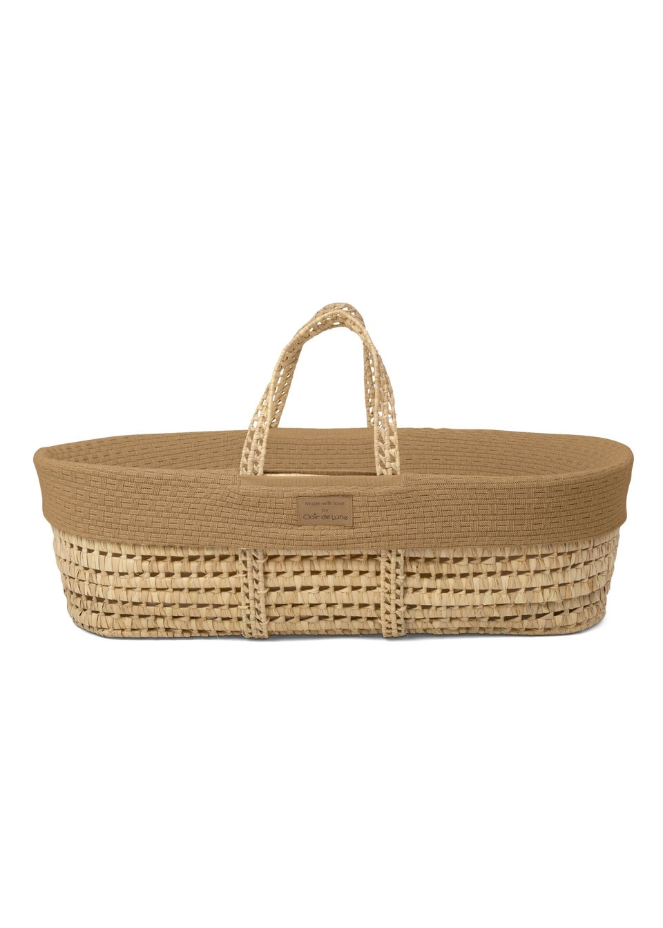 Clair de Lune Organic Biscuit Knitted Moses Basket Dressing