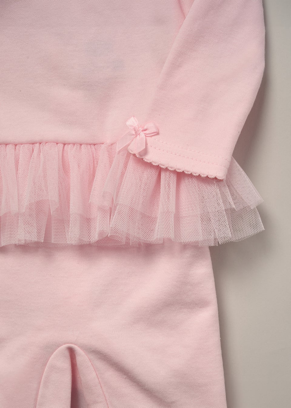 Rock a Bye Baby Ribbon Detail All-In-One Headband Outfit Set (0-9 mnths)