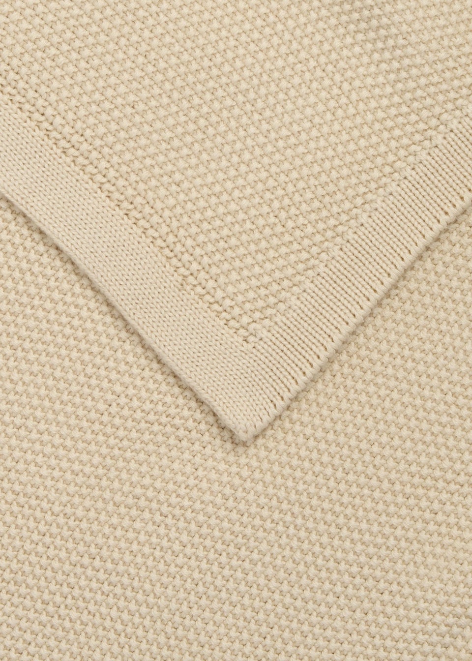 Clair de Lune Organic Cream Knitted Blanket