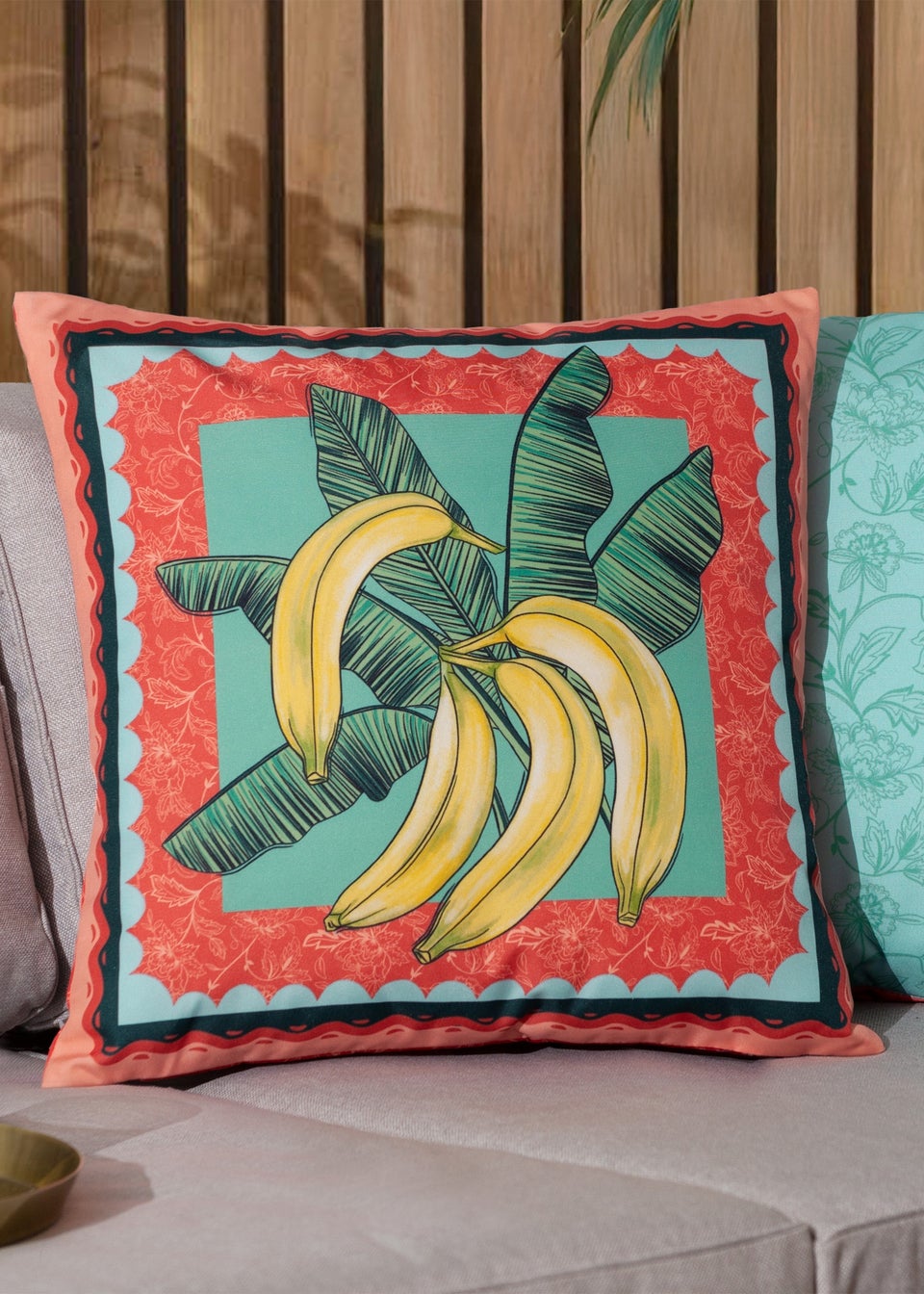 furn. Anemone Bananas Printed Outdoor Outdoor Cushion