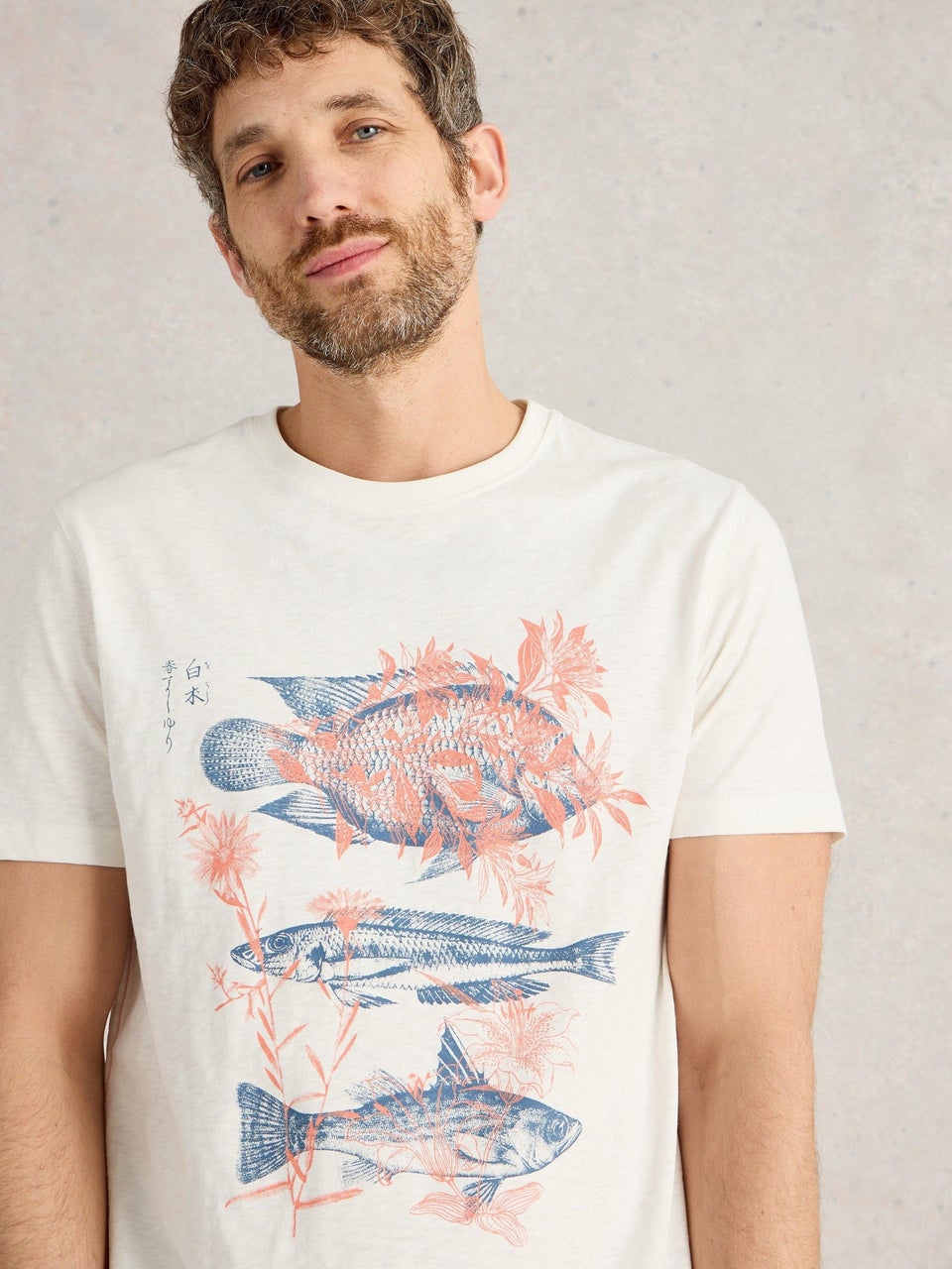 T-Shirt Abersoch mit Fisch-Motiv