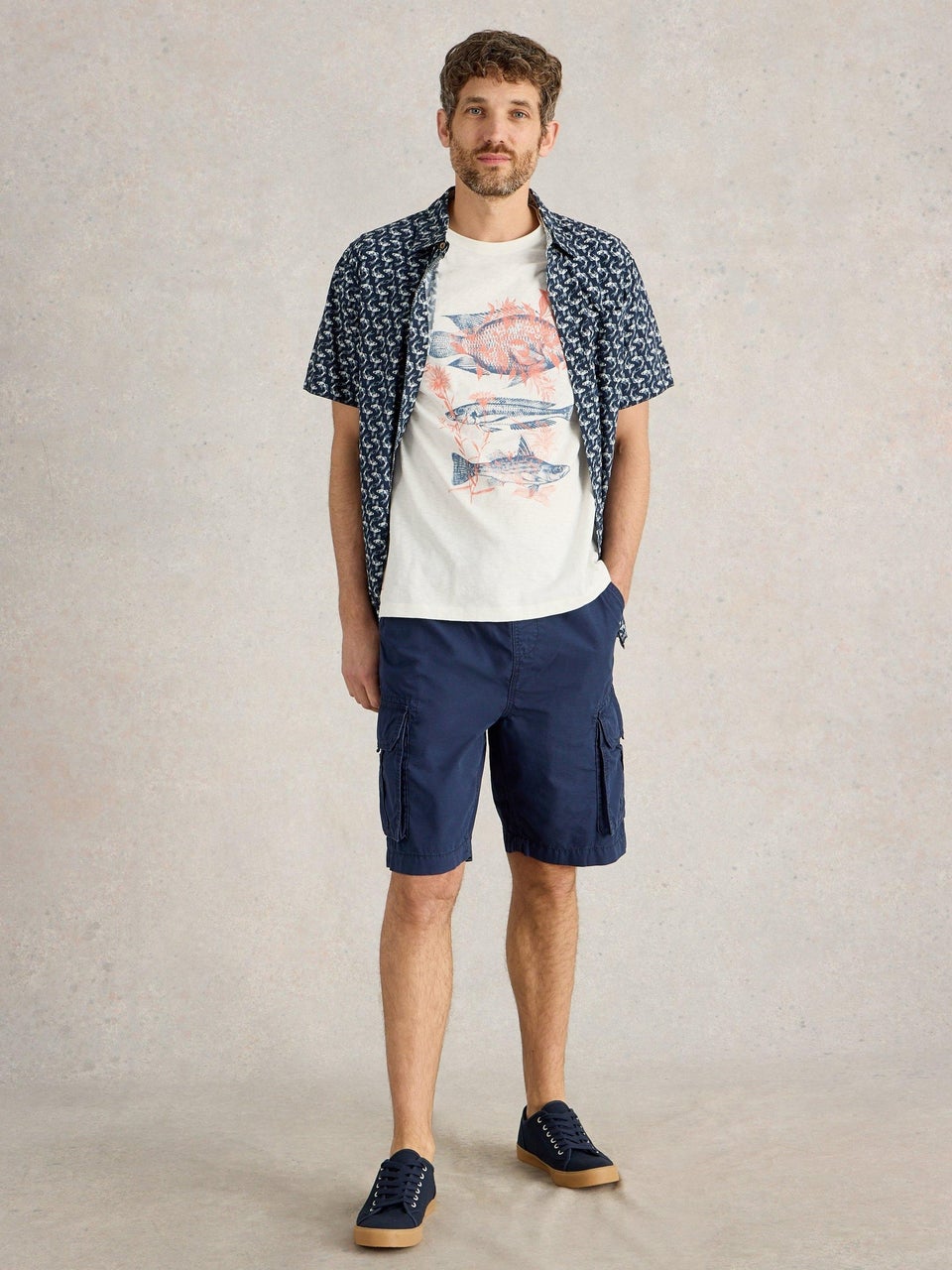T-Shirt Abersoch mit Fisch-Motiv