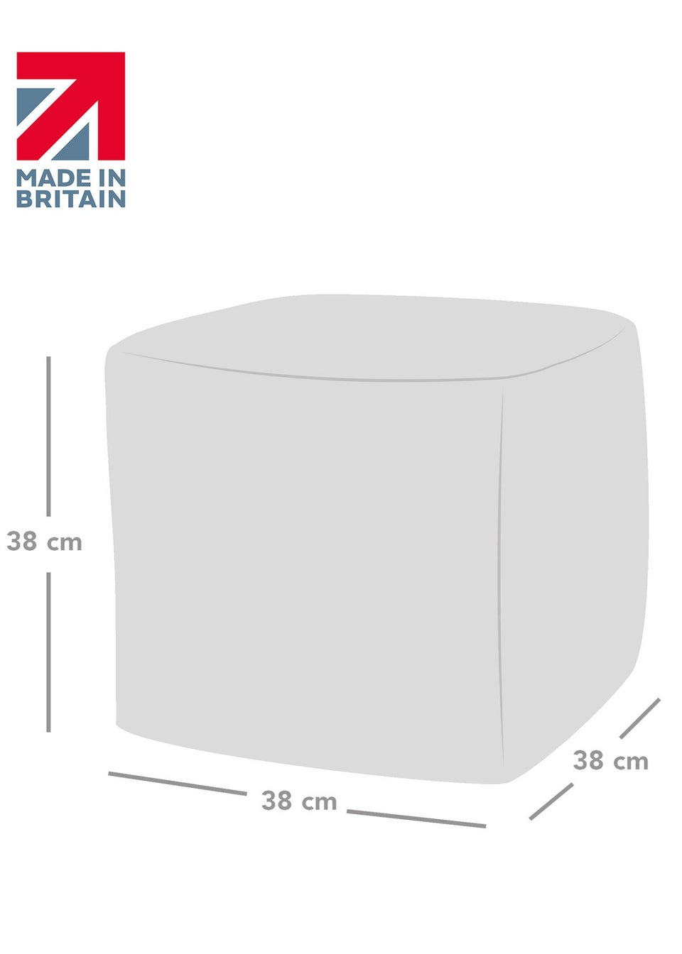 rucomfy Indoor/Outdoor Cube Red Beanbag