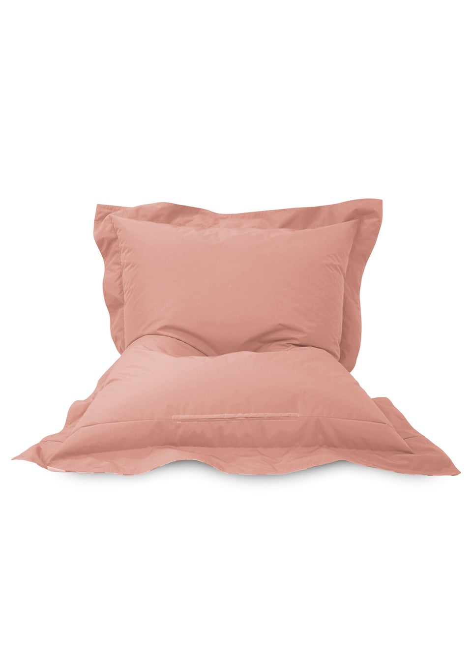 rucomfy Indoor/Outdoor Giant Striped Squashy Squarbie Dusky Pink Beanbag