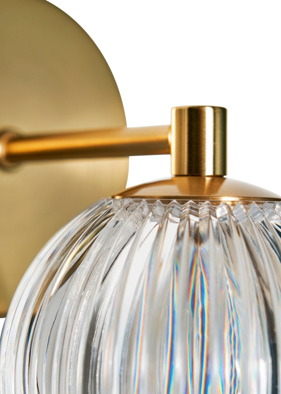 BHS Lighting Raeden LED Brass Acrylic Ball Wall Light (22cm x 11cm)
