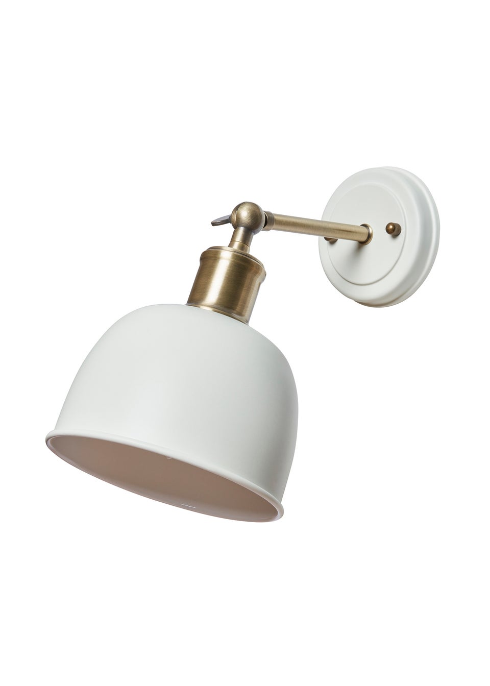 BHS Lighting Damani Ivory & Brass Wall Light (25cm x 16cm)