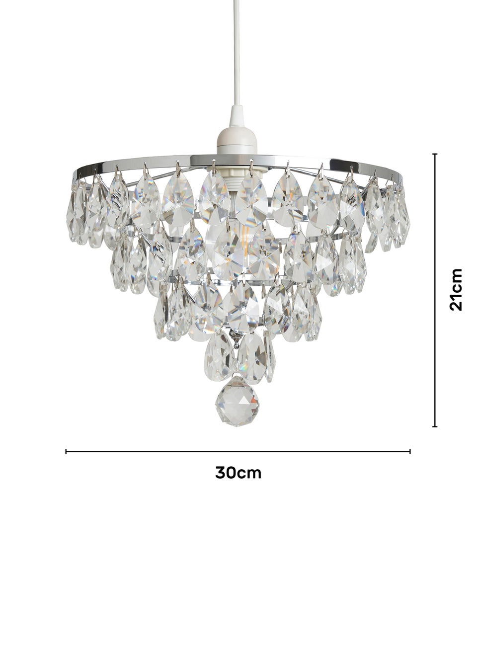 BHS Lighting Elianis Easyfit Chrome (21cm x 30cm)