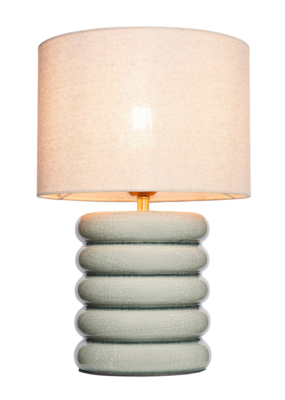 BHS Lighting Firenze Sage Grey Table Lamp (44cm x 28cm)