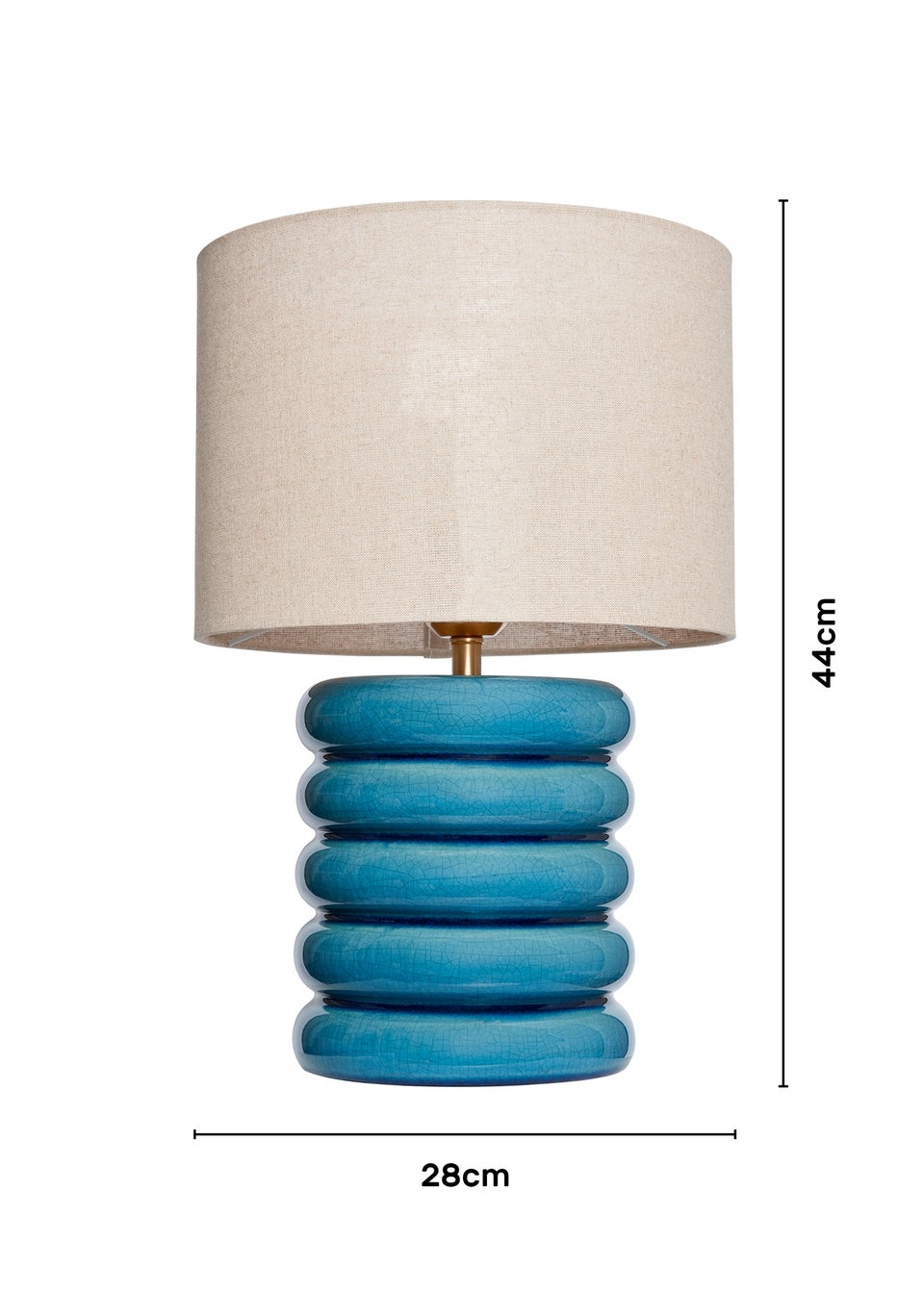 BHS Lighting Firenze Blue Table Lamp (44cm x 28cm)