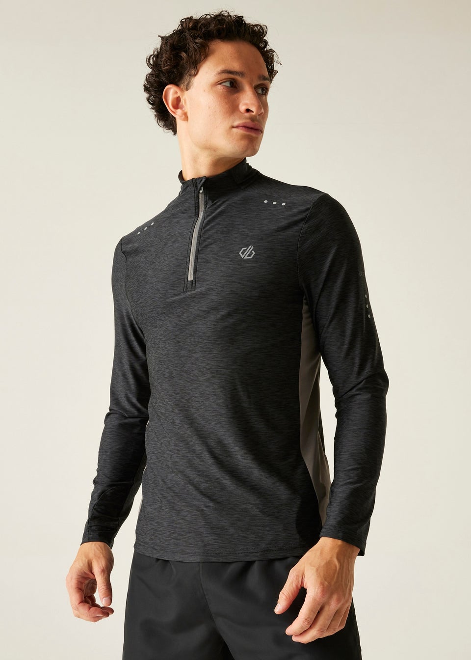 Dare2b Black Marl Power Up III Reflective Jersey
