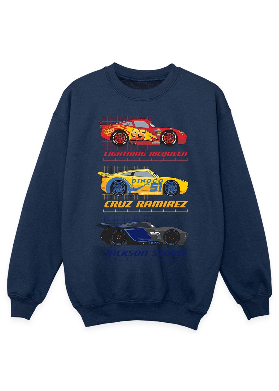 Disney Cars Racer Profile Boys Navy Sweatshirt (3-13 Years)