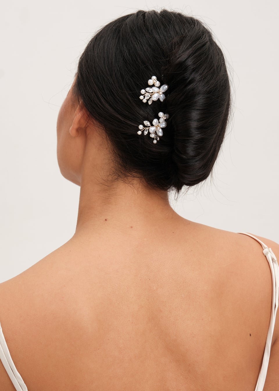 Jon Richard Gold Plated Mother Of Pearl Floral Hair Pins