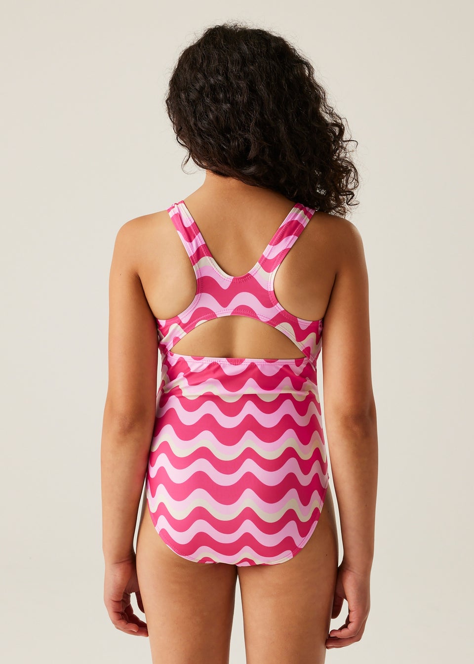 Regatta Pop Wavy Stripe Kids Katrisse Swimsuit (3- 16 Yrs)
