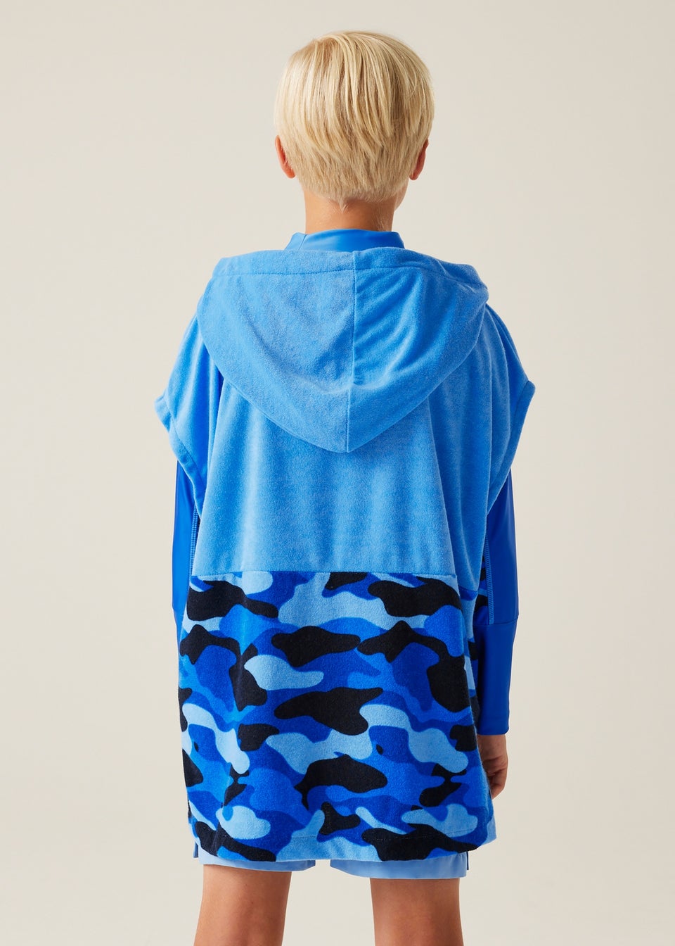 Regatta Elysium Blue Camo Kids Towel II Robe (3- 13 Yrs)