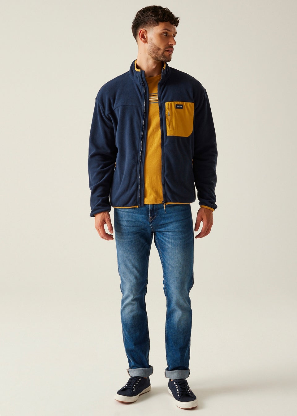 Regatta Navy/Yell Mustard Frankie Fleece