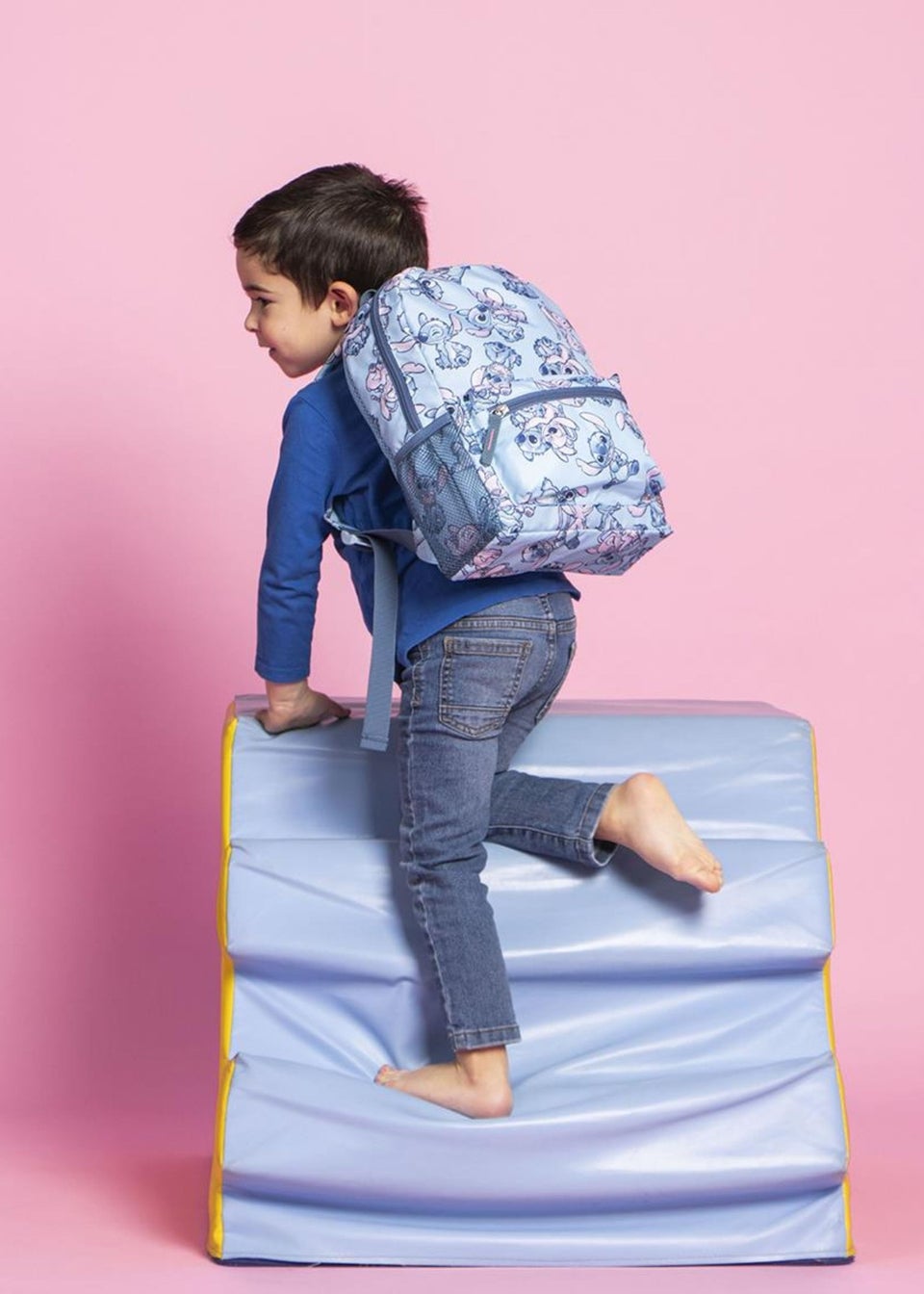 Disney Blue Stitch Print Backpack
