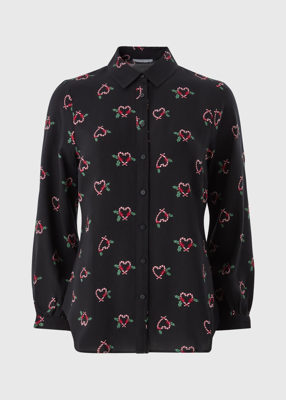 Black Print Christmas Shirt