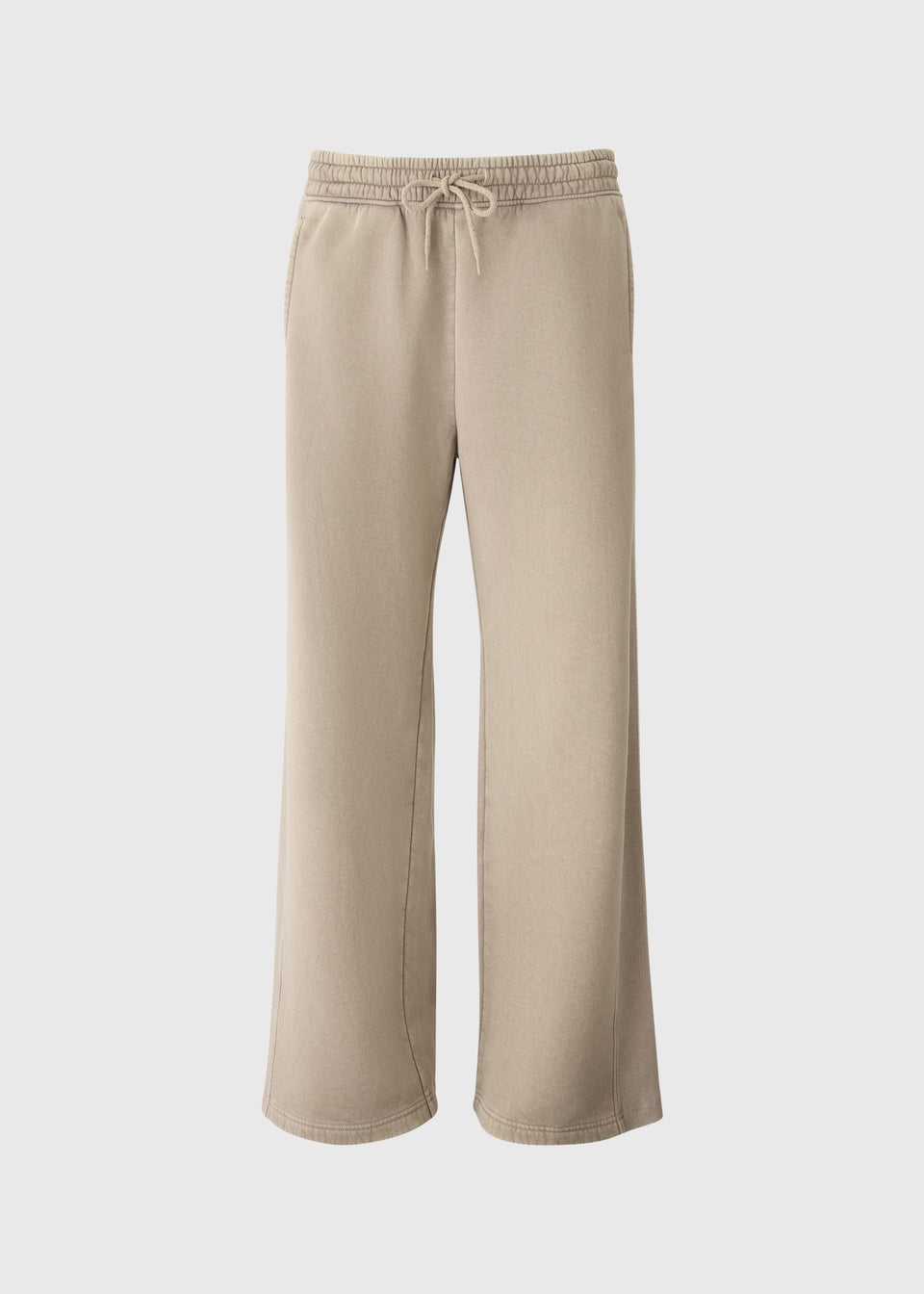 Beige Acid Wash Joggers