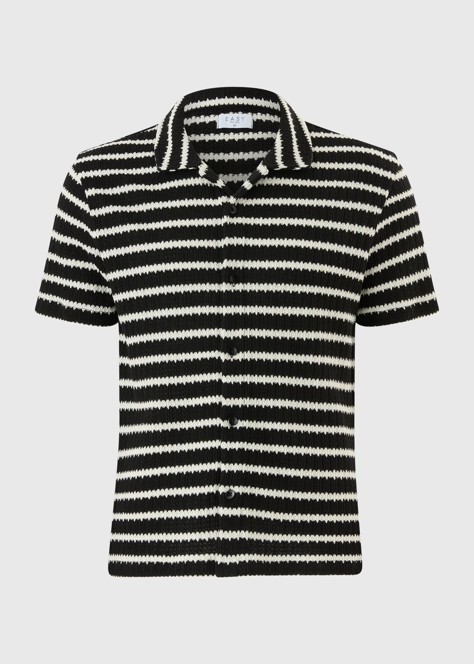 Black Mono Striped Jersey Shirt