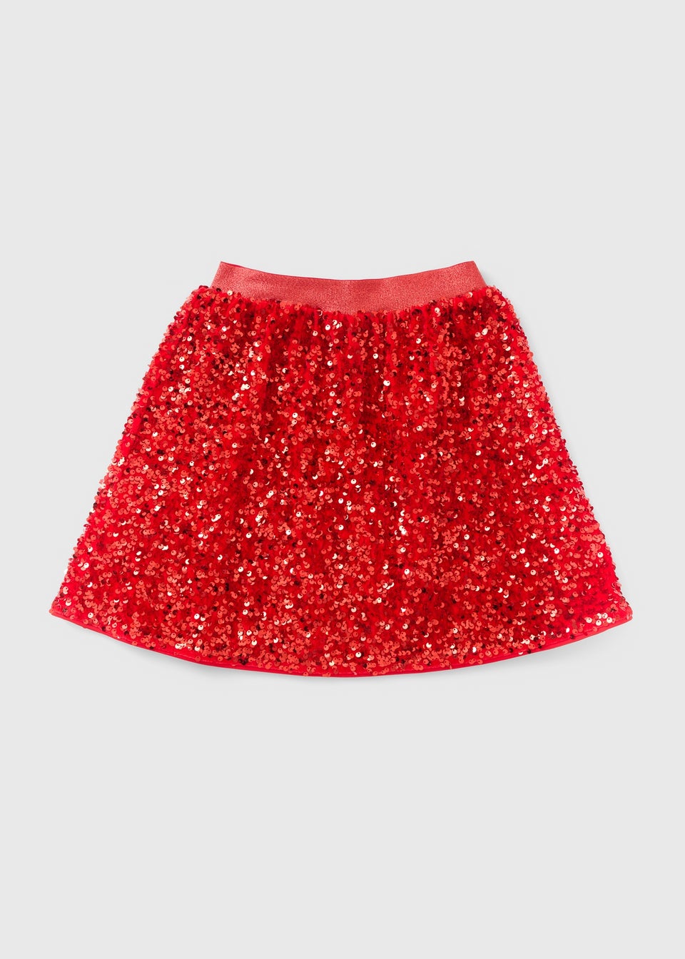 Girls Red Sequin Skirt (7-15yrs)