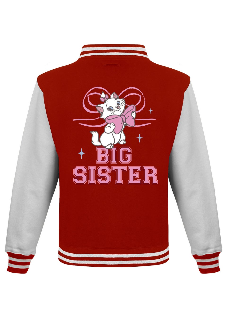 Disney Aristocats Marie Big Sister Girls Red Varsity Jacket (3-13 Years)