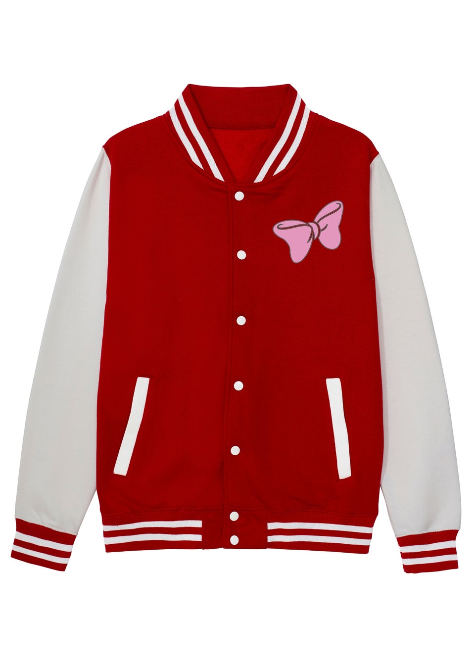 Disney Aristocats Marie Big Sister Girls Red Varsity Jacket (3-13 Years)