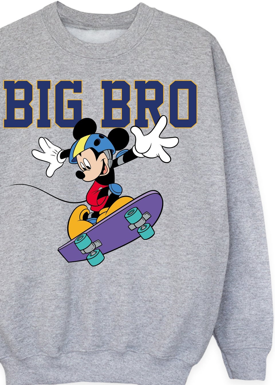Disney Mickey Mouse Big Brother Boys Grey Sweatshirt (3-13 Years)