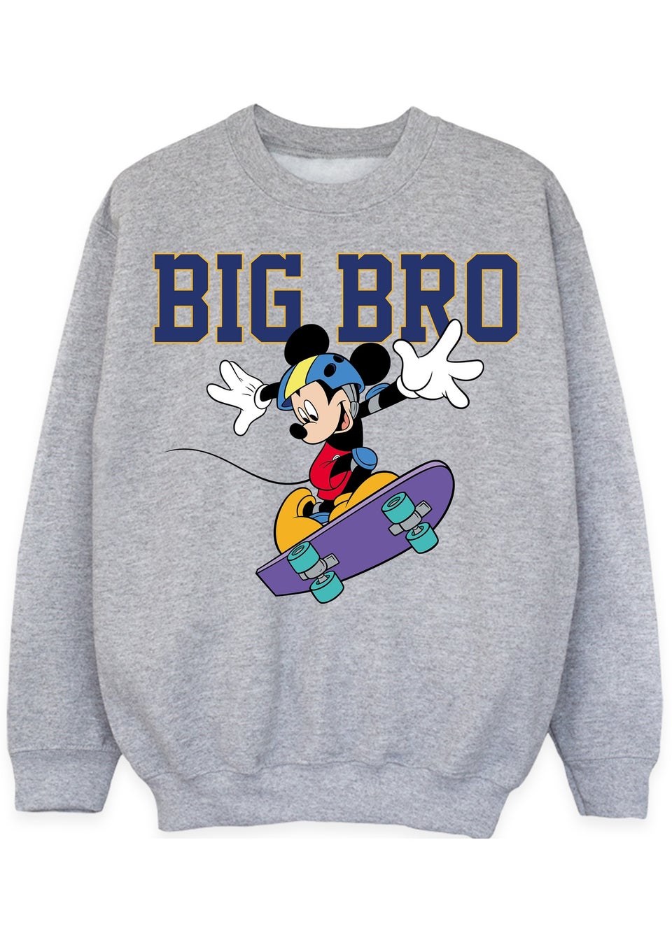 Disney Mickey Mouse Big Brother Boys Grey Sweatshirt (3-13 Years)