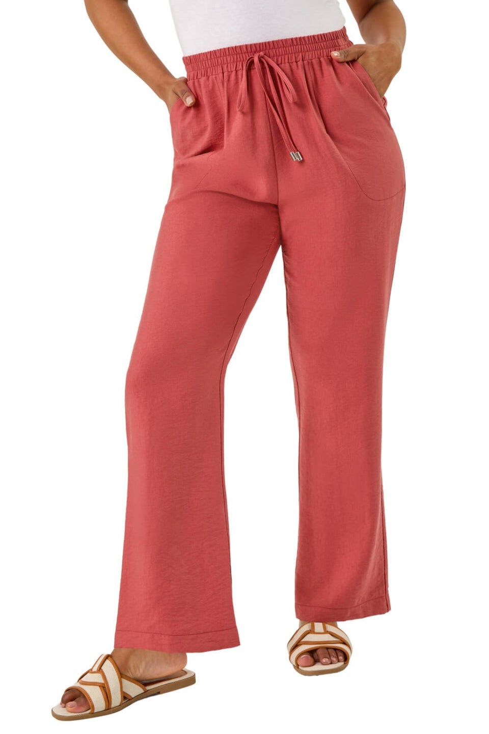Roman Rust Petite Textured Pocket Trouser