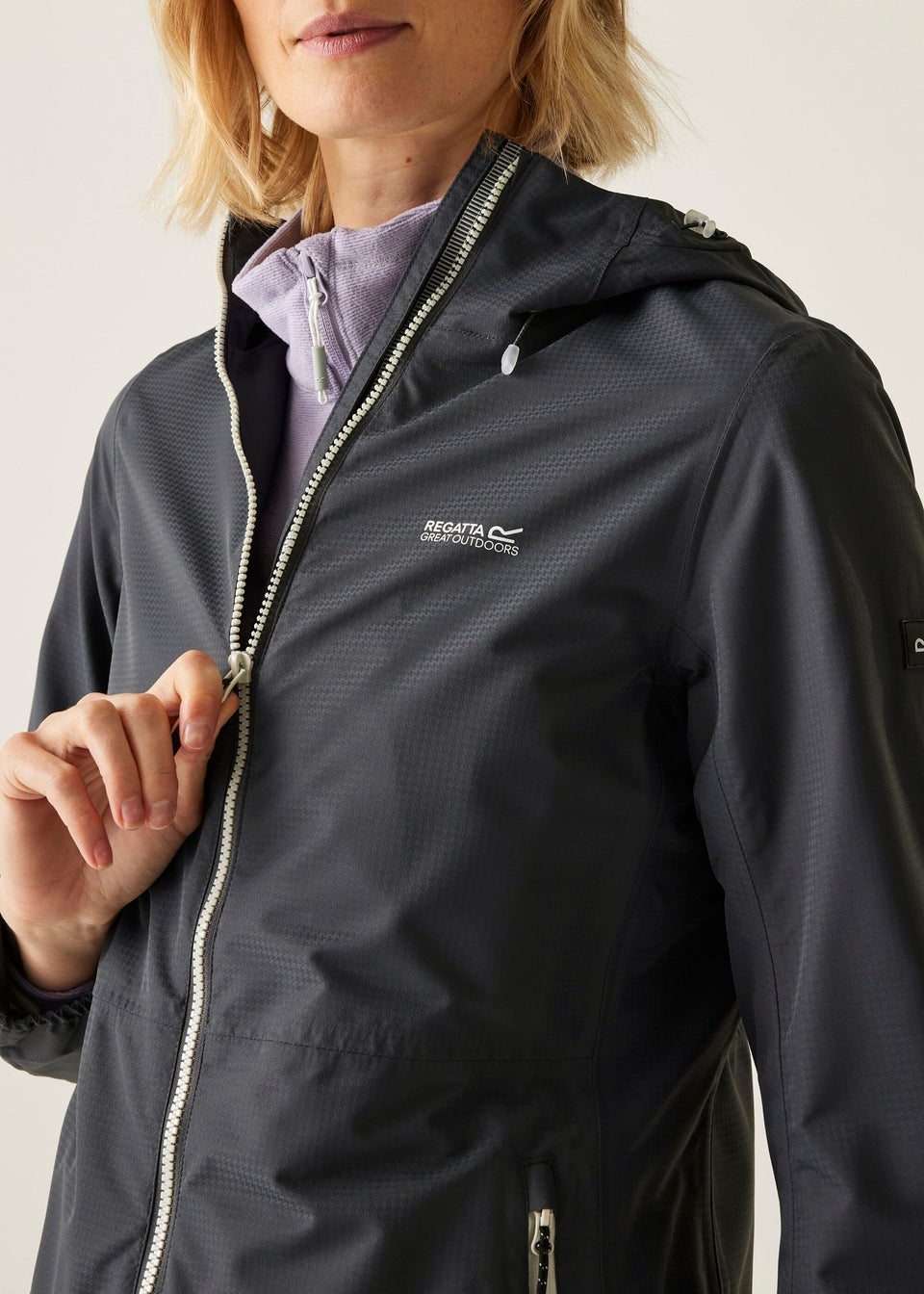Regatta Seal Grey Oyster Hamara IV Waterproof Breathable Isotex Jacket