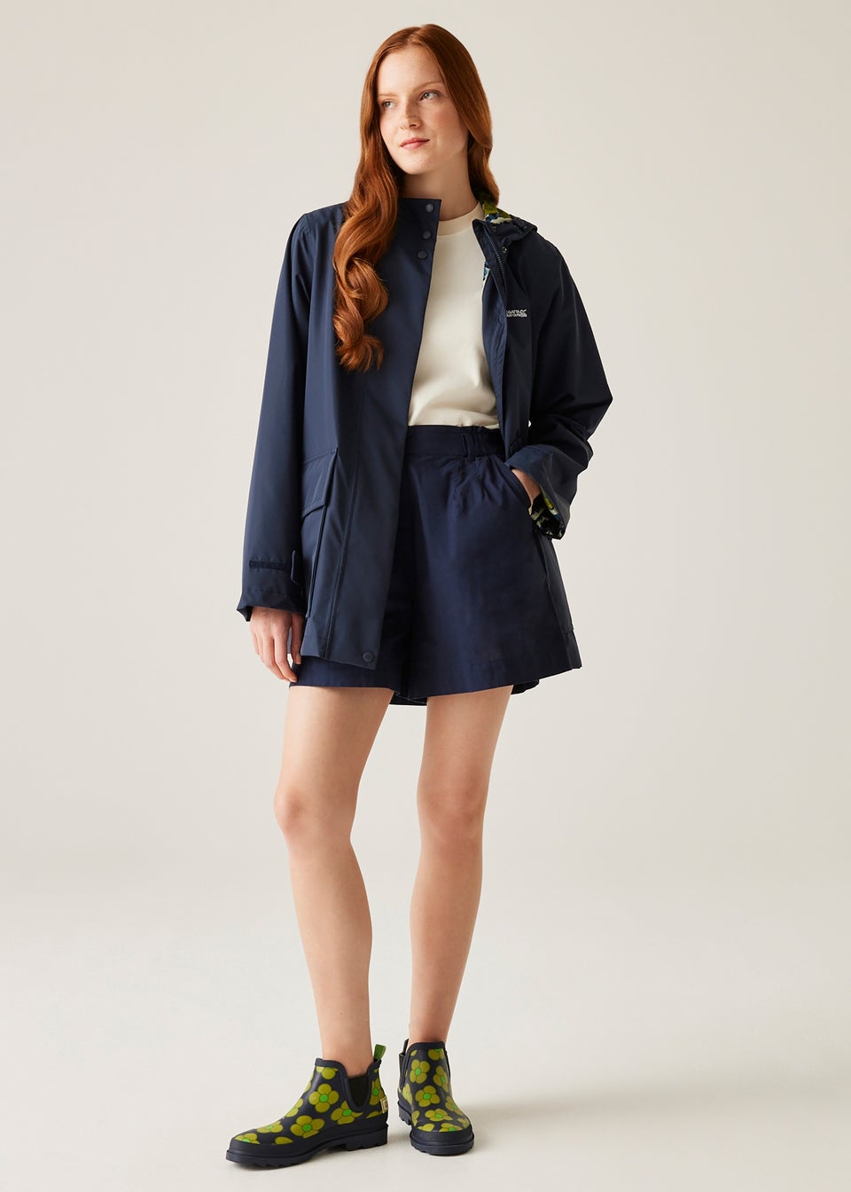 Regatta Navy Lotus Orla Kiely III Waterproof Breathable Isotex Swing Jacket