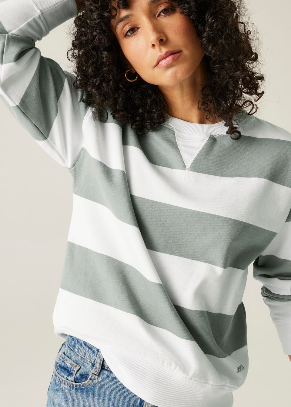 Regatta Olive Stripe Avika II Jumper