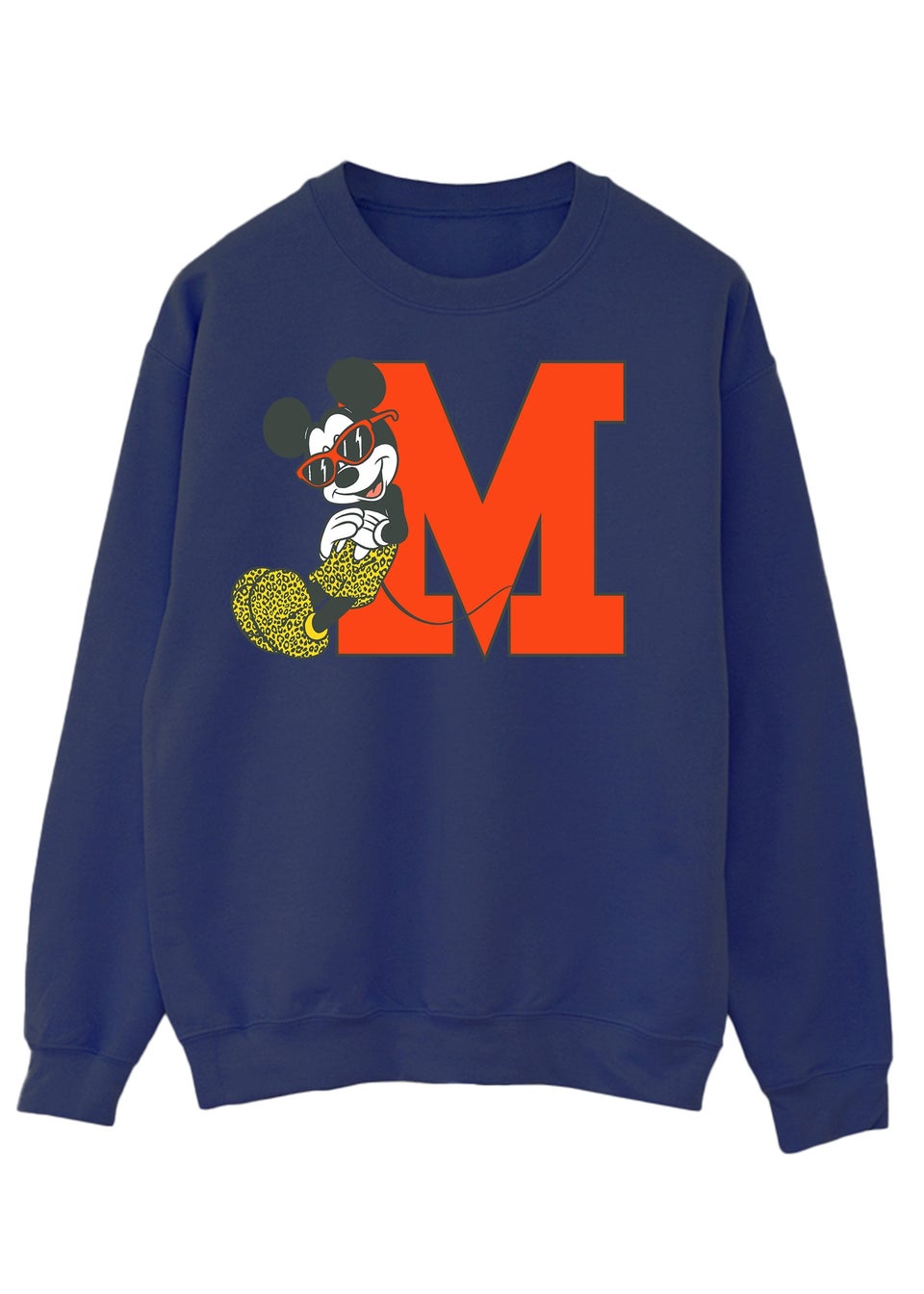 Disney Mickey Mouse Leopard Trousers Navy Sweatshirt
