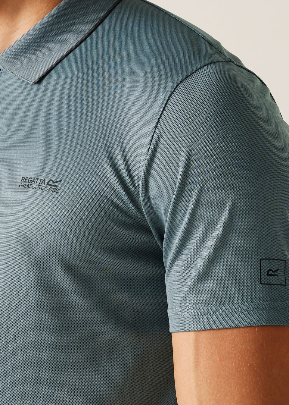 Regatta Grey/Blue Maverik V Quick Dry T-Shirt