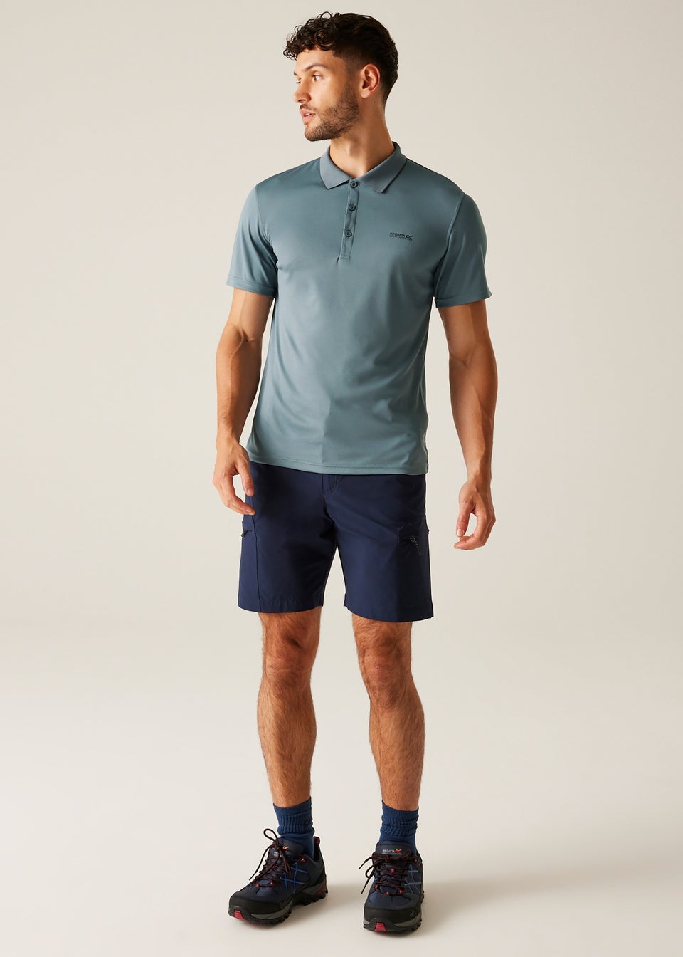 Regatta Grey/Blue Maverik V Quick Dry T-Shirt