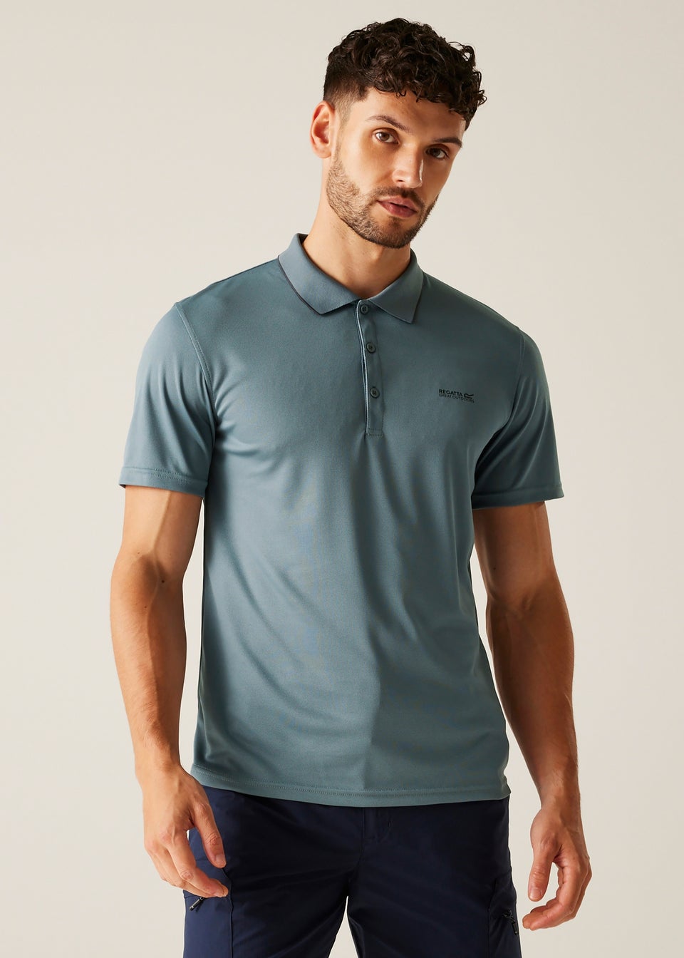 Regatta Grey/Blue Maverik V Quick Dry T-Shirt